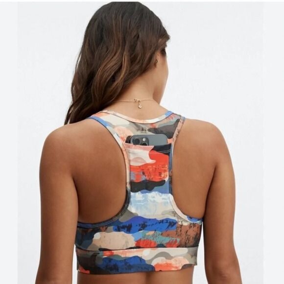 Camo Sports Bra Racerback Size S Multicolor - Picture 7 of 10